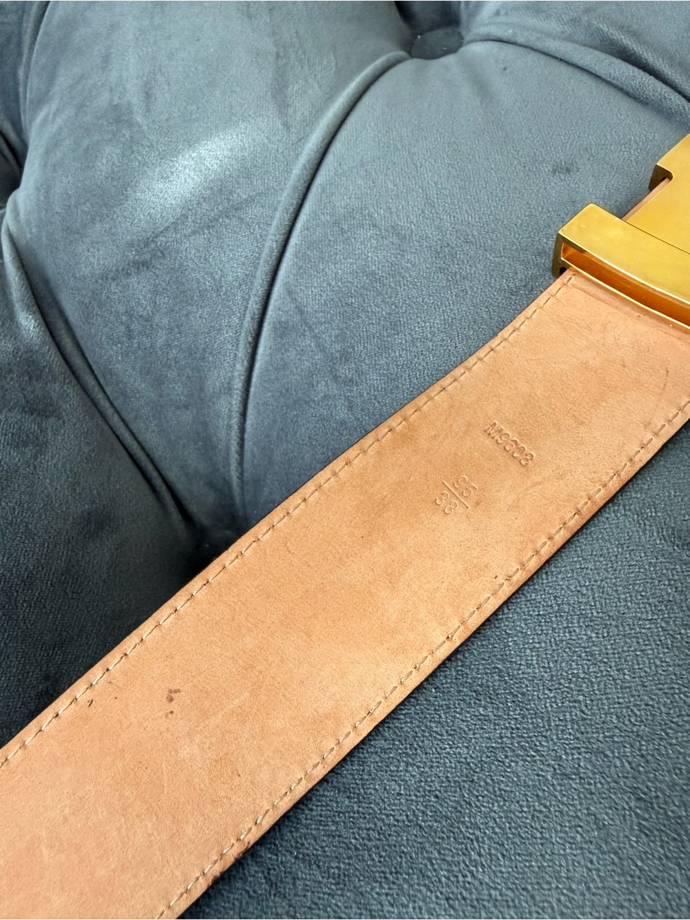 Louis Vuitton Women's Brown Monogram Belt with Gold LV Buckle size 95 - Picture 7 of 8